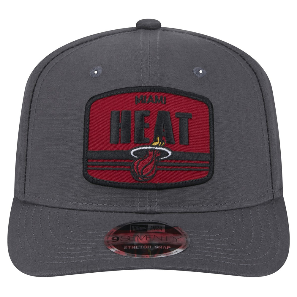 Miami Heat Team Elevated Patch 9SEVENTY Adjustable Hat - Graphite | New Era shop