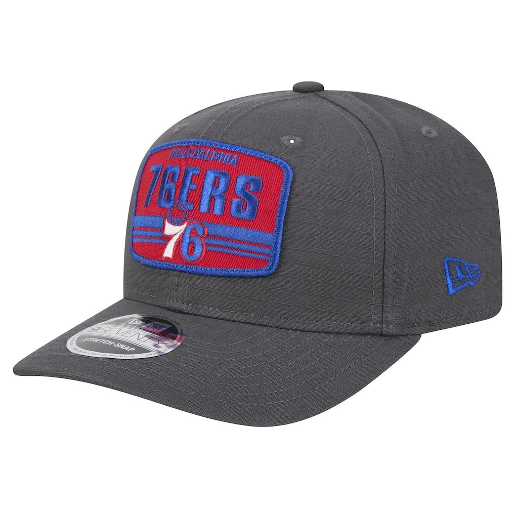 Philadelphia 76ers Team Elevated Patch 9SEVENTY Adjustable Hat - Graphite | New Era on sale