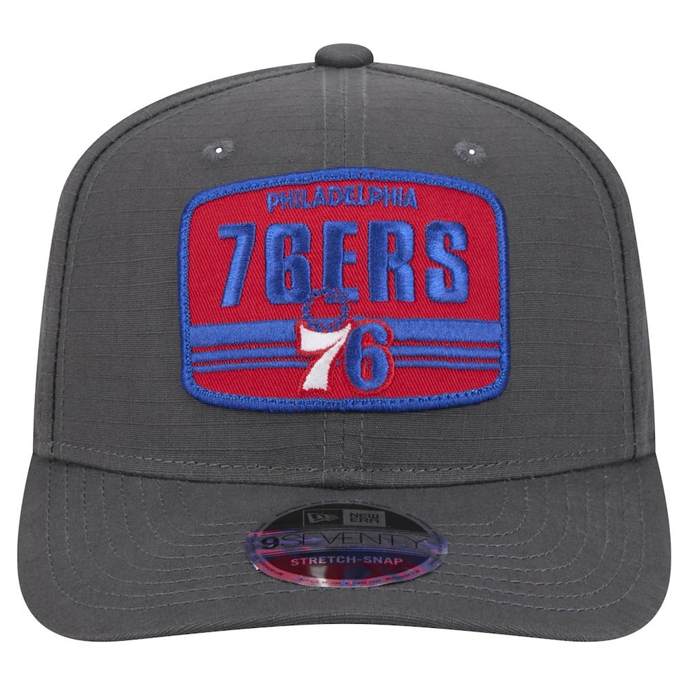 Philadelphia 76ers Team Elevated Patch 9SEVENTY Adjustable Hat - Graphite | New Era on sale