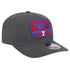 Philadelphia 76ers Team Elevated Patch 9SEVENTY Adjustable Hat - Graphite | New Era on sale