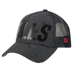 Chicago Bulls Male Adult Midnight Ink Tonal A-Frame Trucker 9FORTY Adjustable Hat - Black | New Era shop