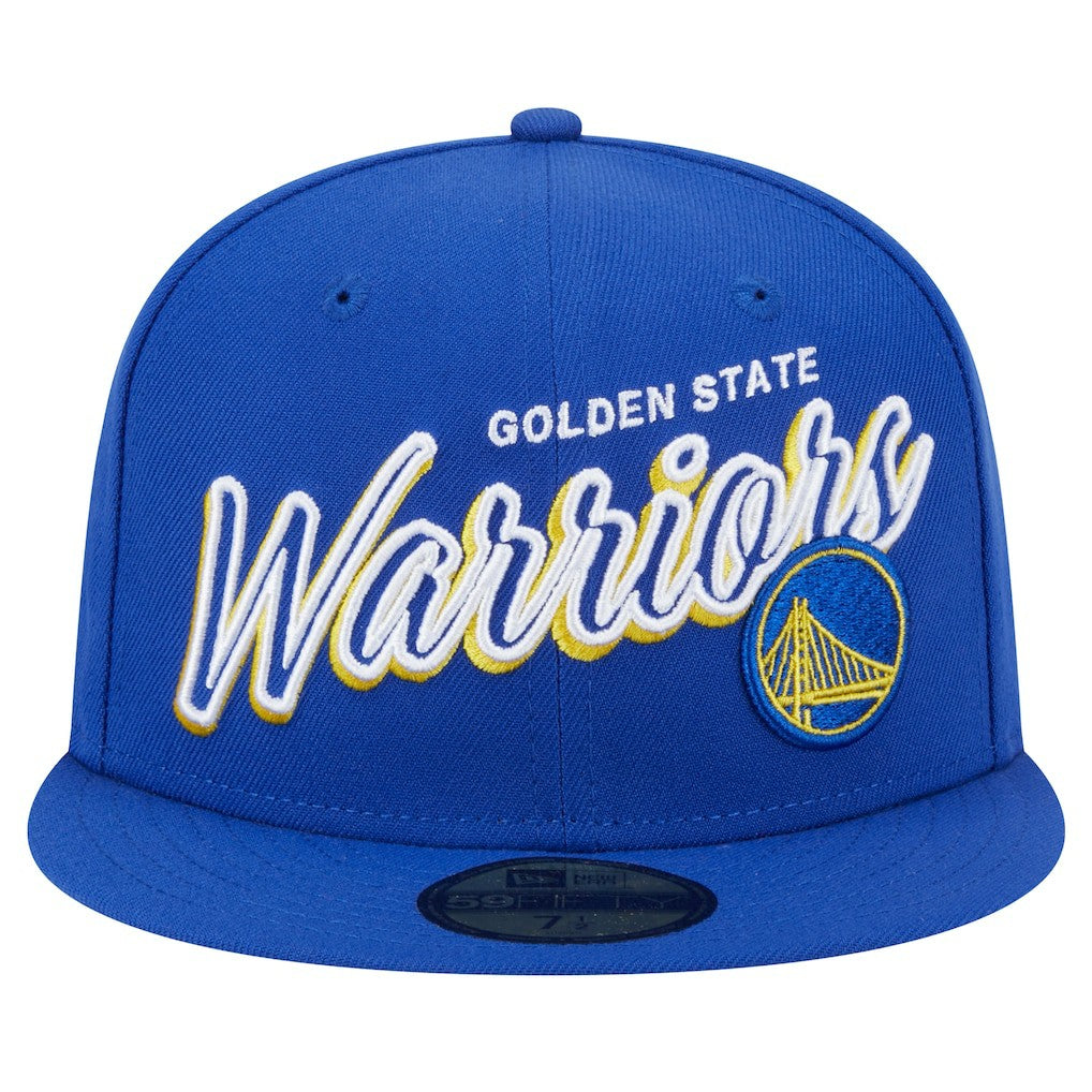 Golden State Warriors Sport Night Script Sided 59FIFTY Fitted Hat sale - Royal | New Era online