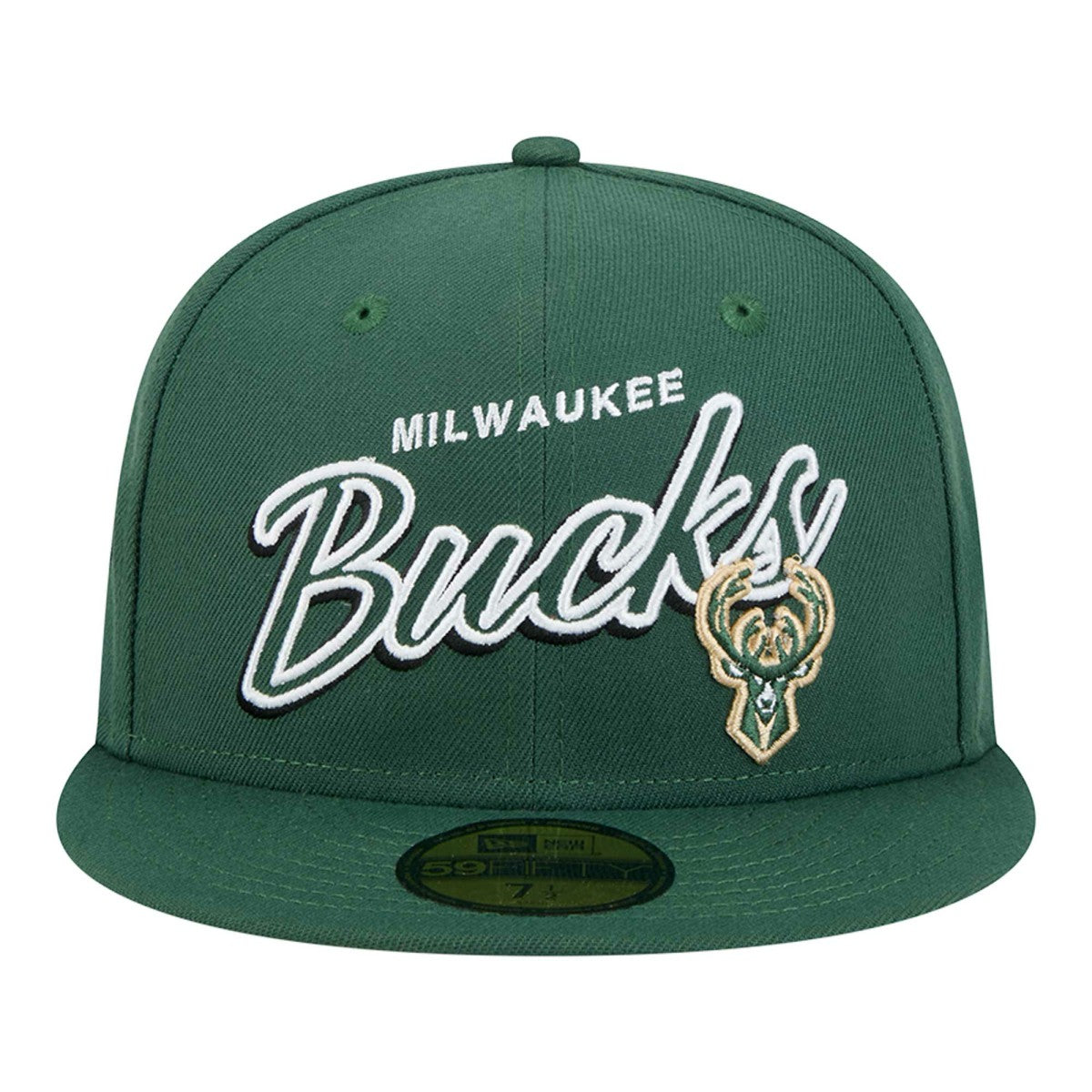 Milwaukee Bucks Sport Night Script Sided 59FIFTY Fitted Hat - Hunter Green | New Era discount