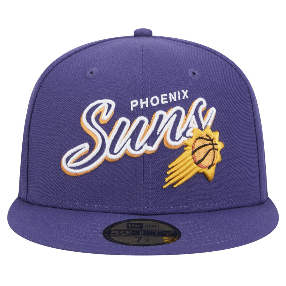 Phoenix Suns Sport Night Script Sided 59FIFTY Fitted Hat - Purple | New Era sale