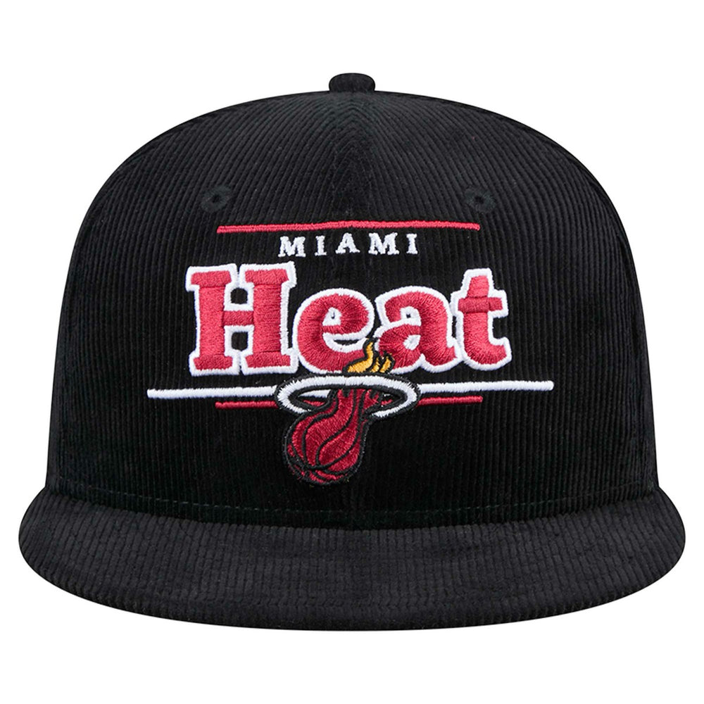Miami Heat Throwback Display Corduroy 9FIFTY Snapback Hat - Black | New Era shop