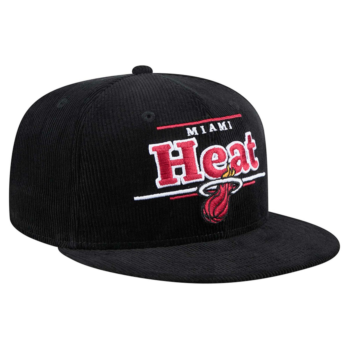 Miami Heat Throwback Display Corduroy 9FIFTY Snapback Hat - Black | New Era shop