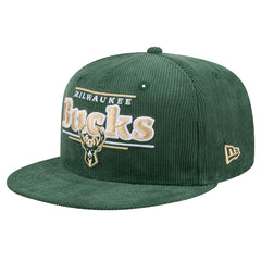 Milwaukee Bucks Throwback Display Corduroy 9FIFTY Snapback Hat - Hunter Green | New Era outlet