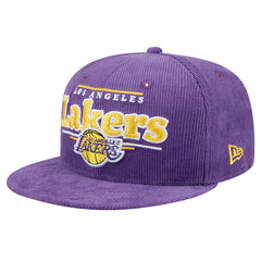 Los Angeles Lakers Throwback Display Corduroy 9FIFTY Snapback Hat - Purple | New Era cheap