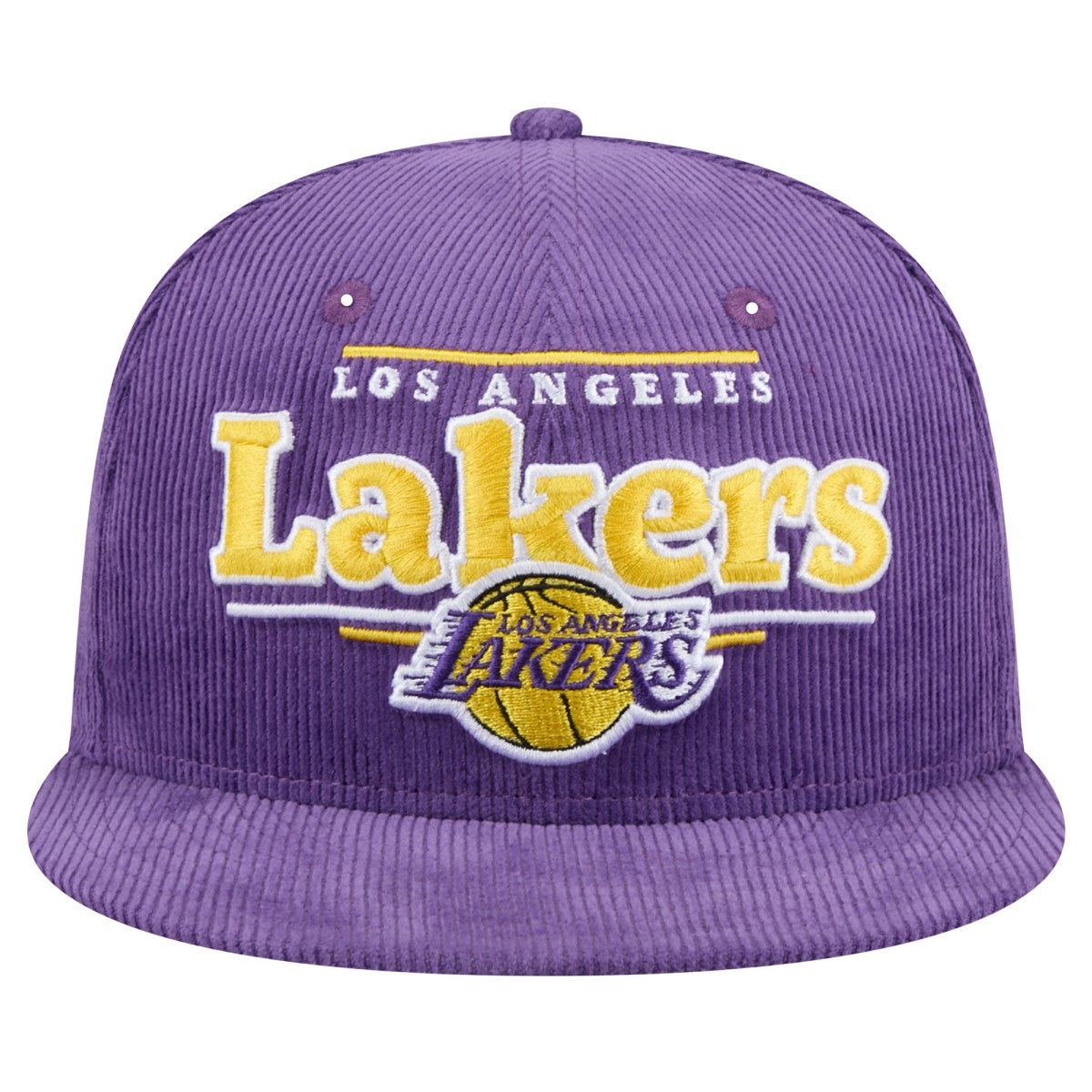 Los Angeles Lakers Throwback Display Corduroy 9FIFTY Snapback Hat - Purple | New Era cheap