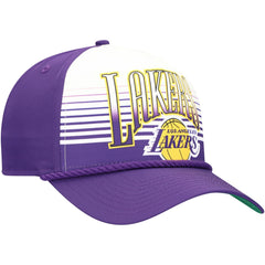 Los Angeles Lakers Purple Throwback Gradient A-Frame 9FORTY Adjustable Hat | New Era shop