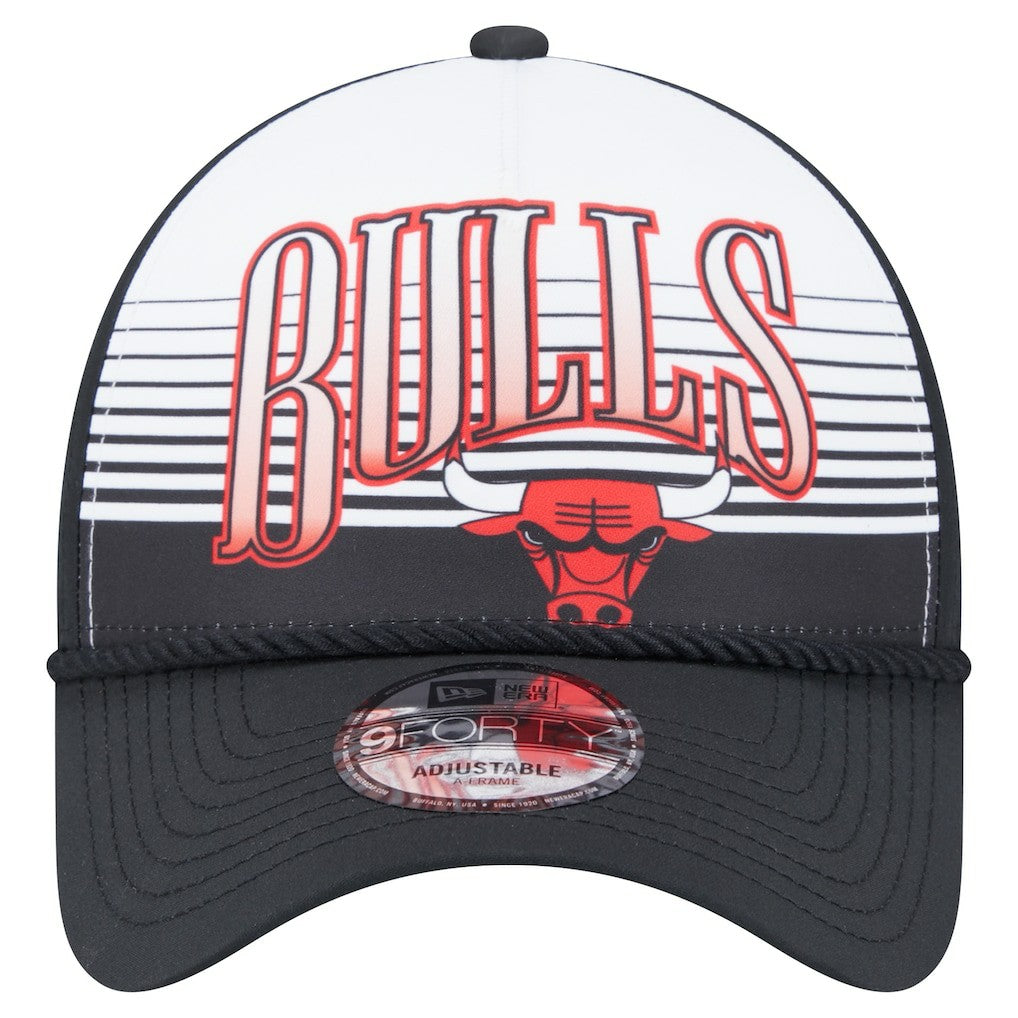 Chicago Bulls Black Throwback Gradient A-Frame 9FORTY Adjustable Hat | New Era online