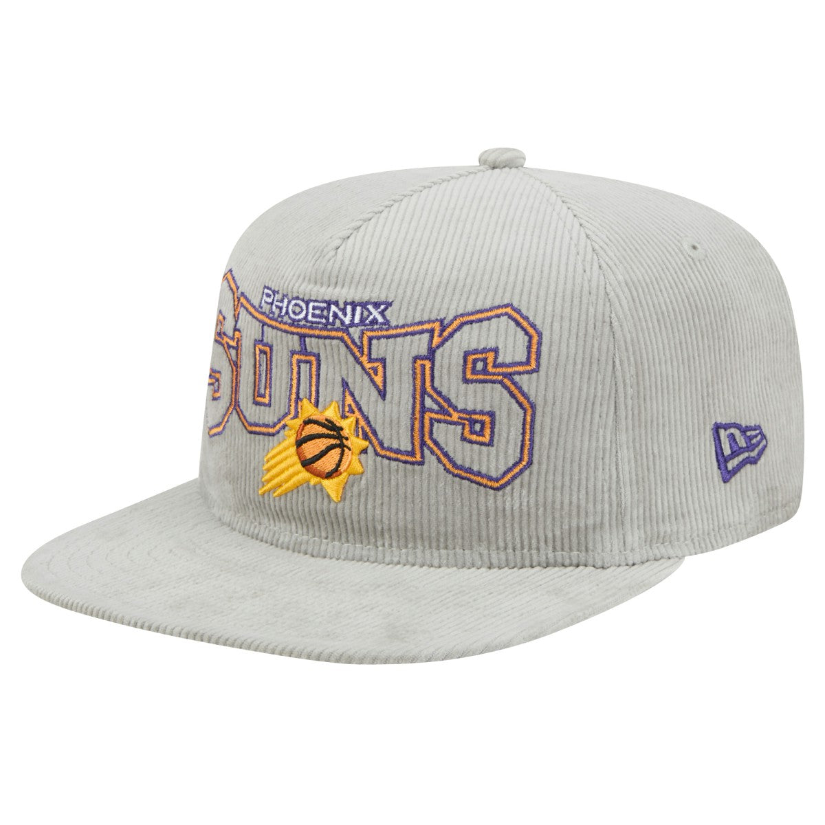 Phoenix Suns Throwback Corduroy Golfer Snapback Hat - Gray | New Era sale