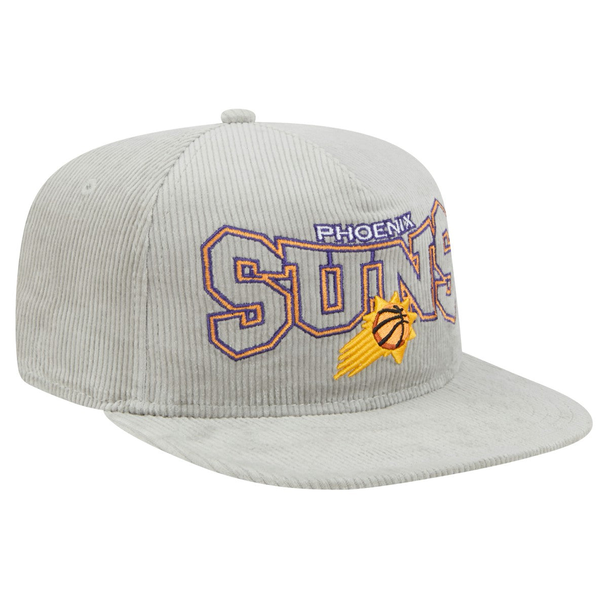 Phoenix Suns Throwback Corduroy Golfer Snapback Hat - Gray | New Era sale