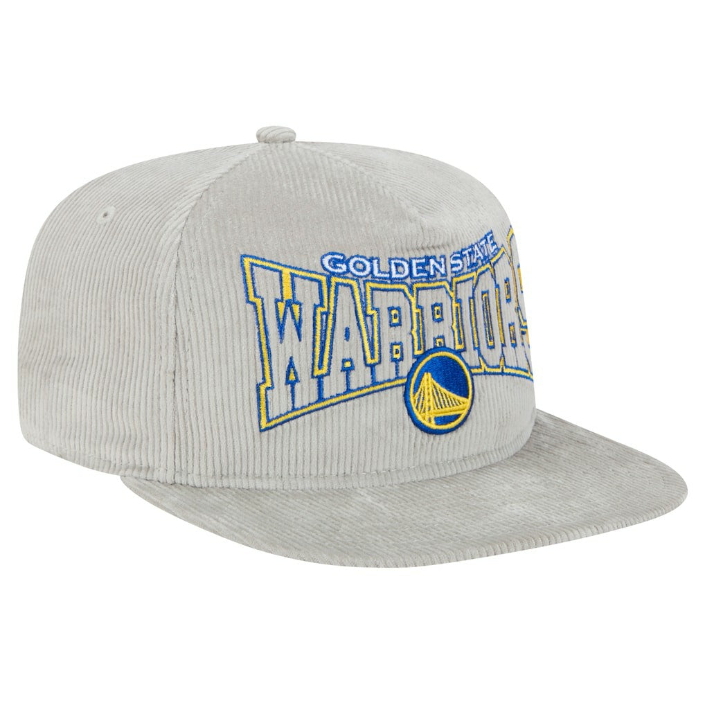 Golden State Warriors Throwback Corduroy Golfer Snapback Hat sale - Gray | New Era on sale