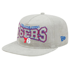 Philadelphia 76ers Throwback Corduroy Golfer Snapback Hat - Gray | New Era shop
