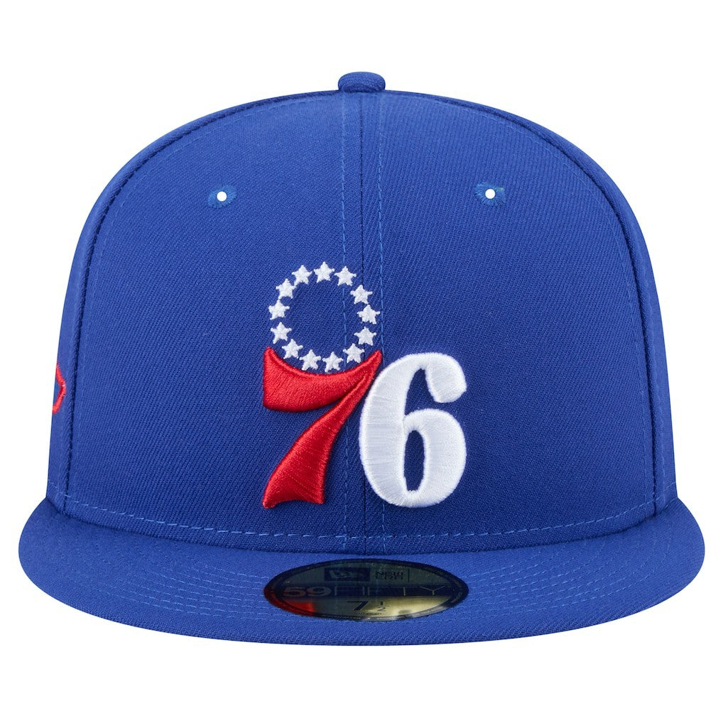 Philadelphia 76ers Throwback Pennant 59FIFTY Fitted Hat - Royal | New Era for sale