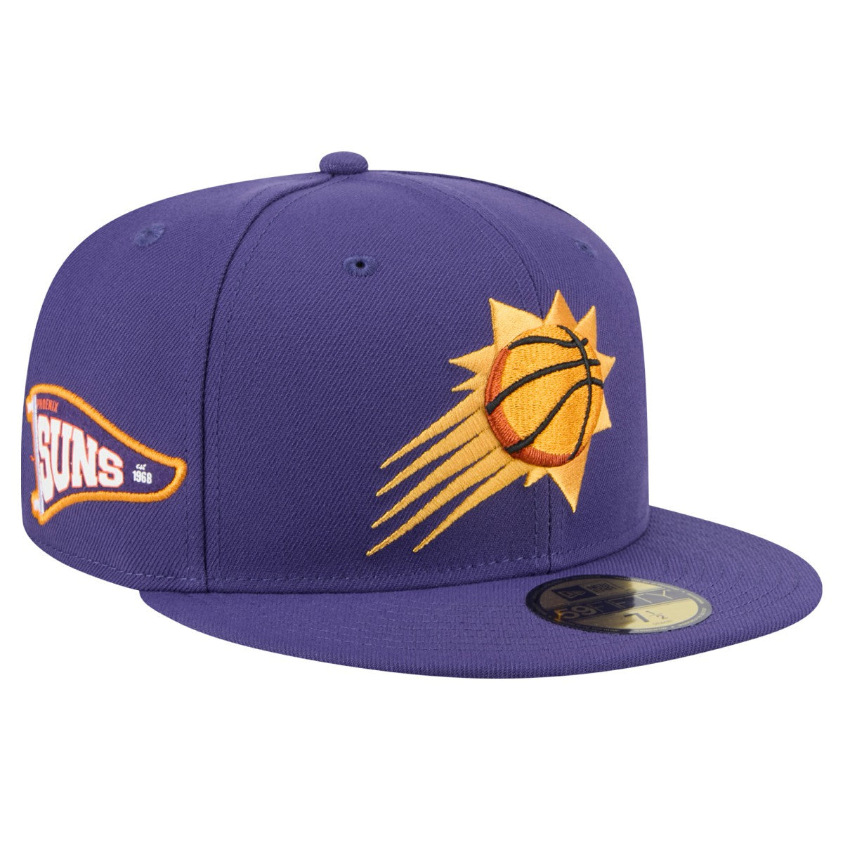 Phoenix Suns Throwback Pennant 59FIFTY Fitted Hat - Purple | New Era outlet