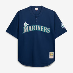 Seattle Mariners Big & Tall Cooperstown Collection Mesh Batting Practice Jersey - Navy | Mitchell & Ness