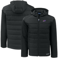 Buffalo Bills Cutter & Buck Big & Tall Evoke Hybrid Eco Softshell Recycled Full-Zip Hooded Jacket - Black online