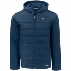 Denver Broncos Cutter & Buck Evoke PrimaLoft Hybrid Eco Softshell Recycled Full-Zip Hooded Jacket - Navy outlet