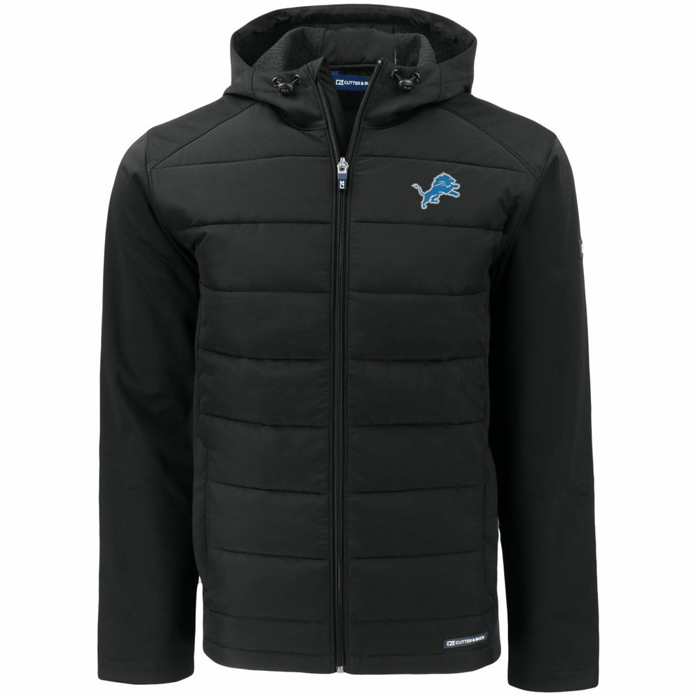 Detroit Lions Cutter & Buck Evoke PrimaLoft Hybrid Eco Softshell Recycled Full-Zip Hooded Jacket - Black sale