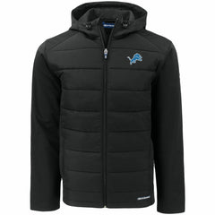 Detroit Lions Cutter & Buck Evoke PrimaLoft Hybrid Eco Softshell Recycled Full-Zip Hooded Jacket - Black sale