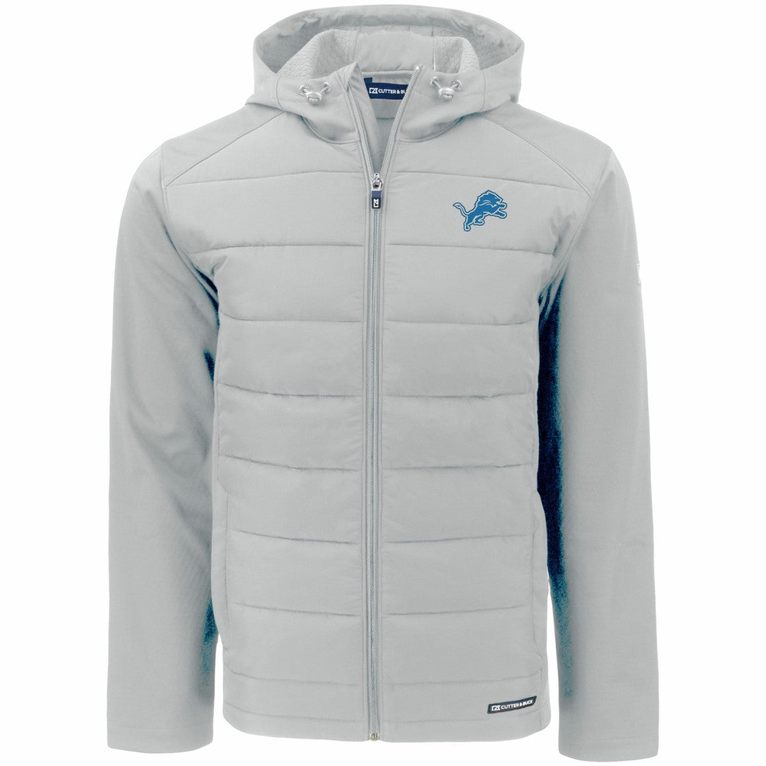 Detroit Lions Cutter & Buck Evoke PrimaLoft Hybrid Eco Softshell Recycled Full-Zip Hooded Jacket - Gray discount