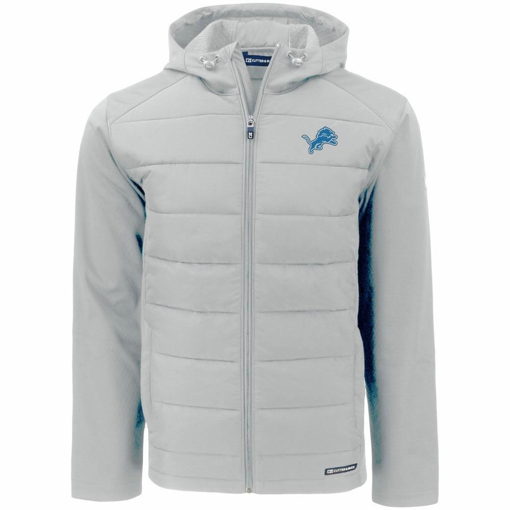 Detroit Lions Cutter & Buck Evoke PrimaLoft Hybrid Eco Softshell Recycled Full-Zip Hooded Jacket - Gray discount