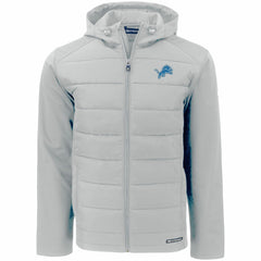 Detroit Lions Cutter & Buck Evoke PrimaLoft Hybrid Eco Softshell Recycled Full-Zip Hooded Jacket - Gray discount