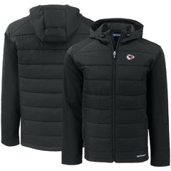 Kansas City Chiefs Cutter & Buck Evoke PrimaLoft Hybrid Eco Softshell Recycled Full-Zip Hooded Jacket - Black on sale
