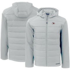 Kansas City Chiefs Cutter & Buck Evoke PrimaLoft Hybrid Eco Softshell Recycled Full-Zip Hooded Jacket - Gray sale