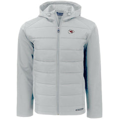 Kansas City Chiefs Cutter & Buck Evoke PrimaLoft Hybrid Eco Softshell Recycled Full-Zip Hooded Jacket - Gray sale
