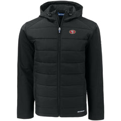 San Francisco 49ers Cutter & Buck Evoke PrimaLoft Hybrid Eco Softshell Recycled Full-Zip Hooded Jacket - Black cheap