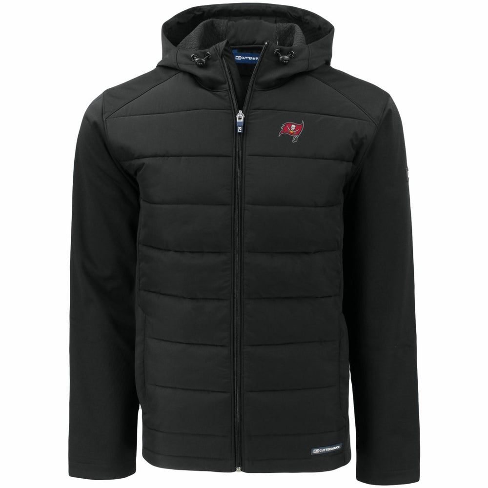 Tampa Bay Buccaneers Cutter & Buck Evoke PrimaLoft Hybrid Eco Softshell Recycled Full-Zip Hooded Jacket - Black sale