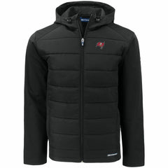 Tampa Bay Buccaneers Cutter & Buck Evoke PrimaLoft Hybrid Eco Softshell Recycled Full-Zip Hooded Jacket - Black sale