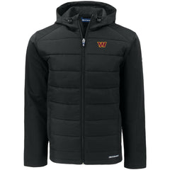 Washington Commanders Cutter & Buck Evoke PrimaLoft Hybrid Eco Softshell Recycled Full-Zip Hooded Jacket - Black discount