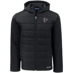 Atlanta Falcons Cutter & Buck Evoke PrimaLoft Hybrid Eco Softshell Recycled Full-Zip Hooded Jacket - Black sale