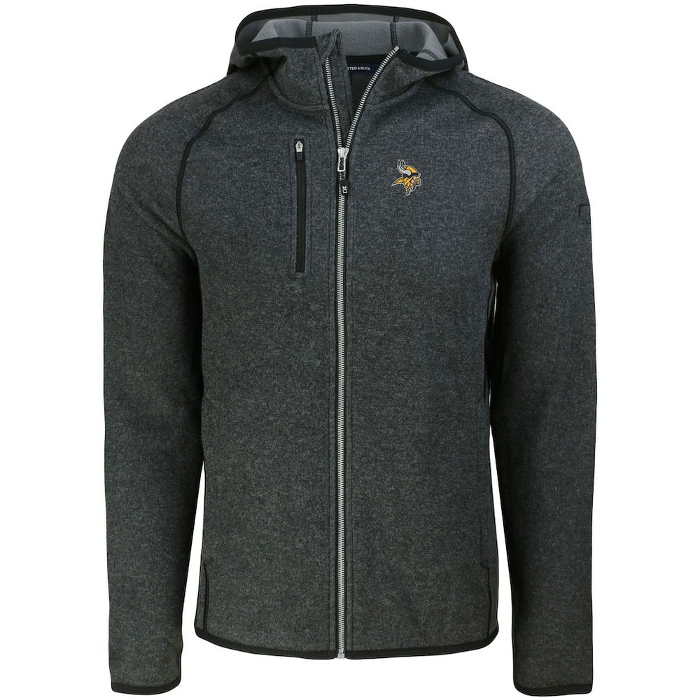 Minnesota Vikings Cutter & Buck Mainsail Full-Zip Hooded Jacket - Heather Charcoal sale