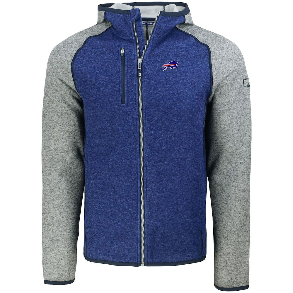 Buffalo Bills Cutter & Buck Mainsail Full-Zip Hooded Jacket - Heather Royal cheap