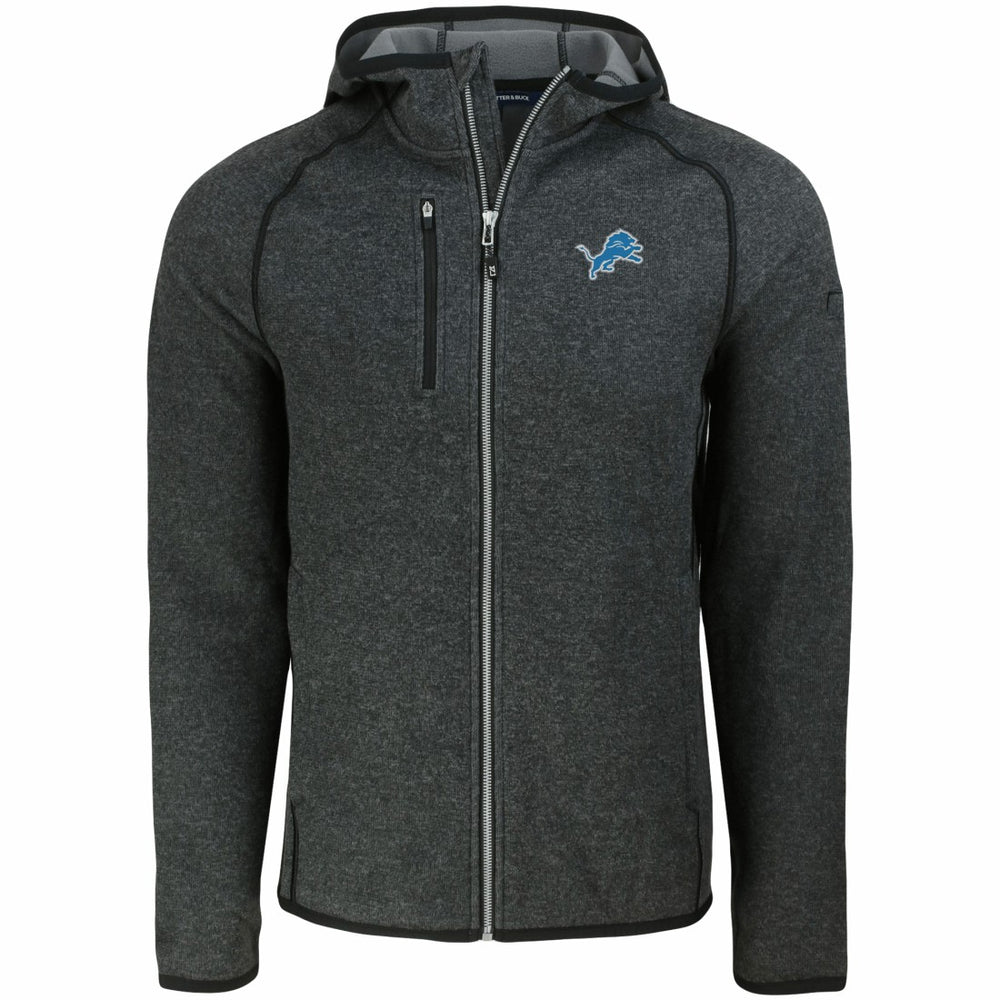 Detroit Lions Cutter & Buck Mainsail Full-Zip Hooded Jacket - Heather Charcoal on sale