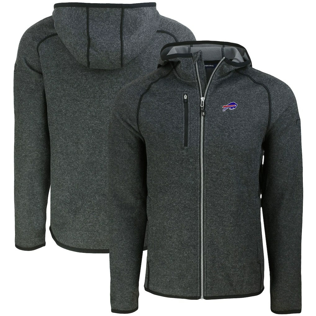 Buffalo Bills Cutter & Buck Mainsail Full-Zip Hooded Jacket - Heather Charcoal outlet
