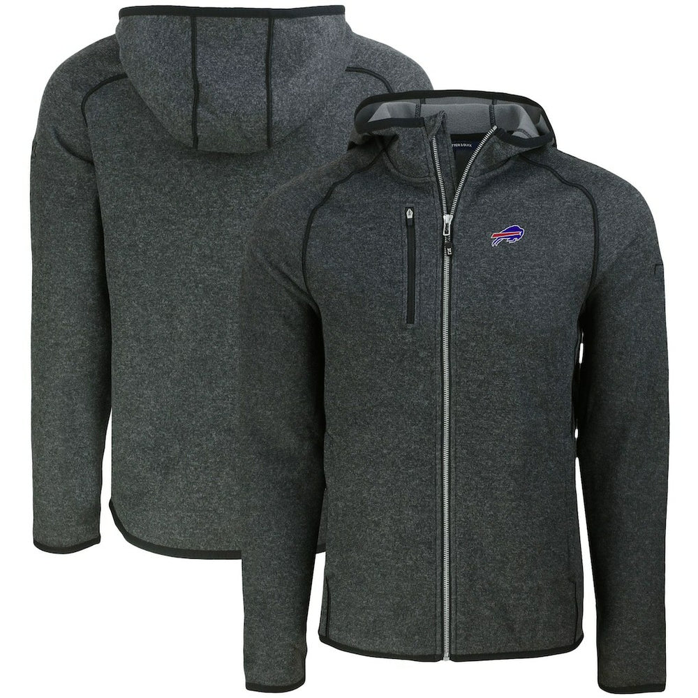 Buffalo Bills Cutter & Buck Mainsail Full-Zip Hooded Jacket - Heather Charcoal outlet