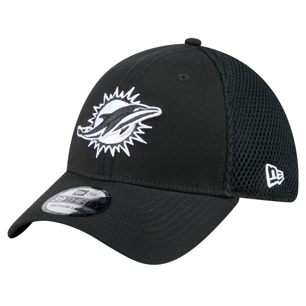 New Era Miami Dolphins Black Main Neo 39THIRTY Flex Hat for sale