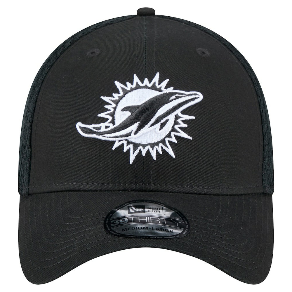 New Era Miami Dolphins Black Main Neo 39THIRTY Flex Hat for sale
