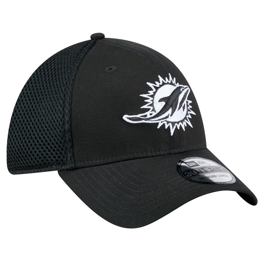 New Era Miami Dolphins Black Main Neo 39THIRTY Flex Hat for sale