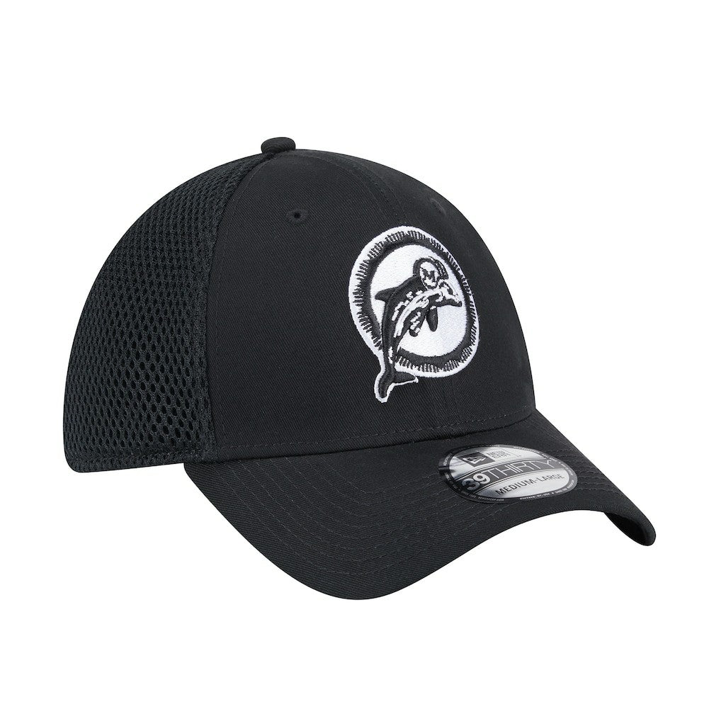 New Era Miami Dolphins Black Main Neo 39THIRTY Flex Hat for sale