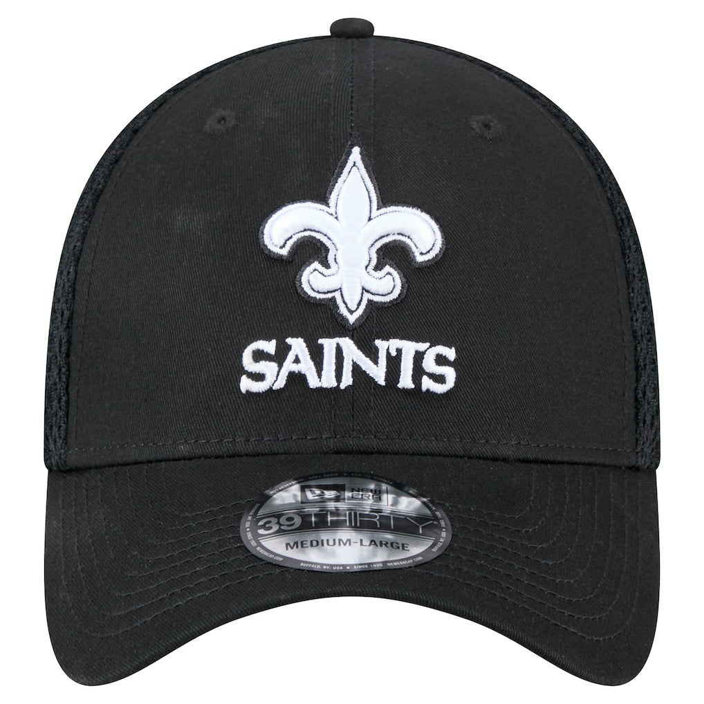 New Era New Orleans Saints Black Main Neo 39THIRTY Flex Hat outlet