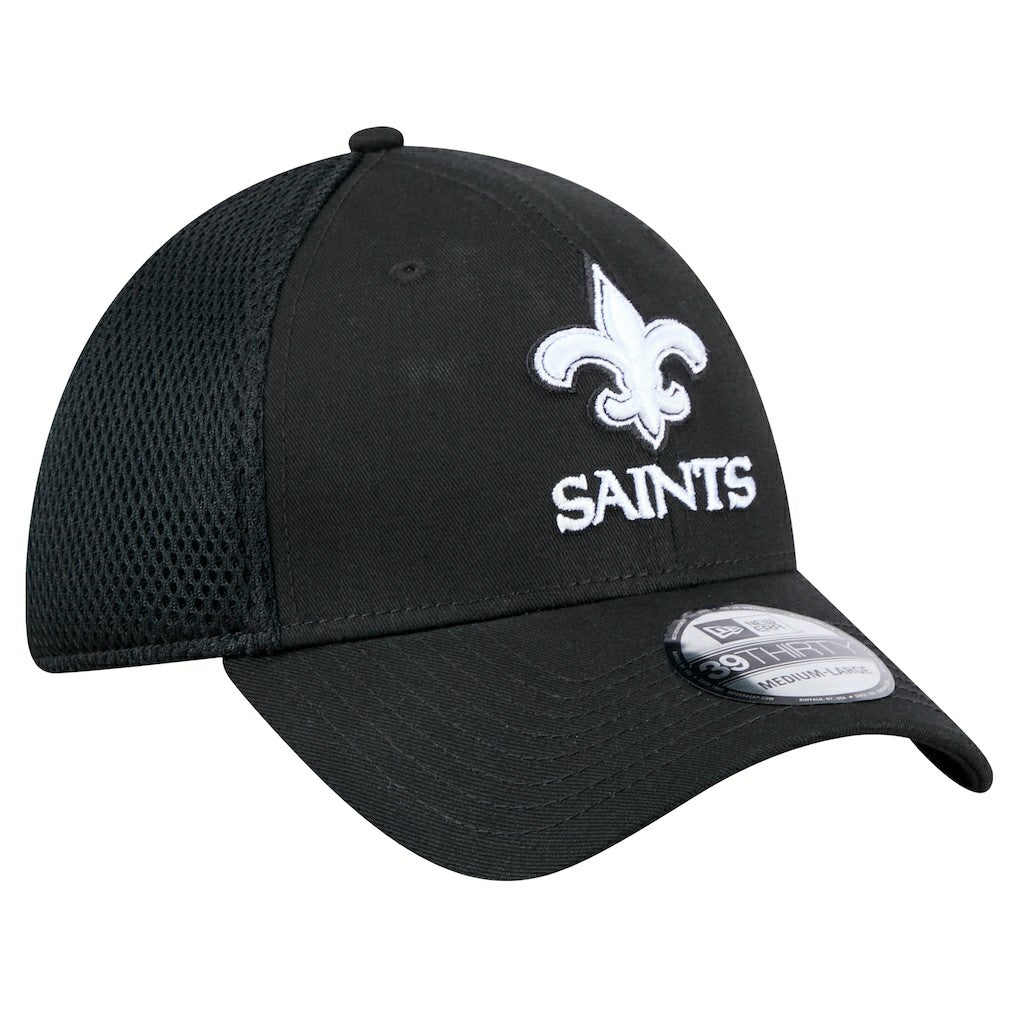 New Era New Orleans Saints Black Main Neo 39THIRTY Flex Hat outlet