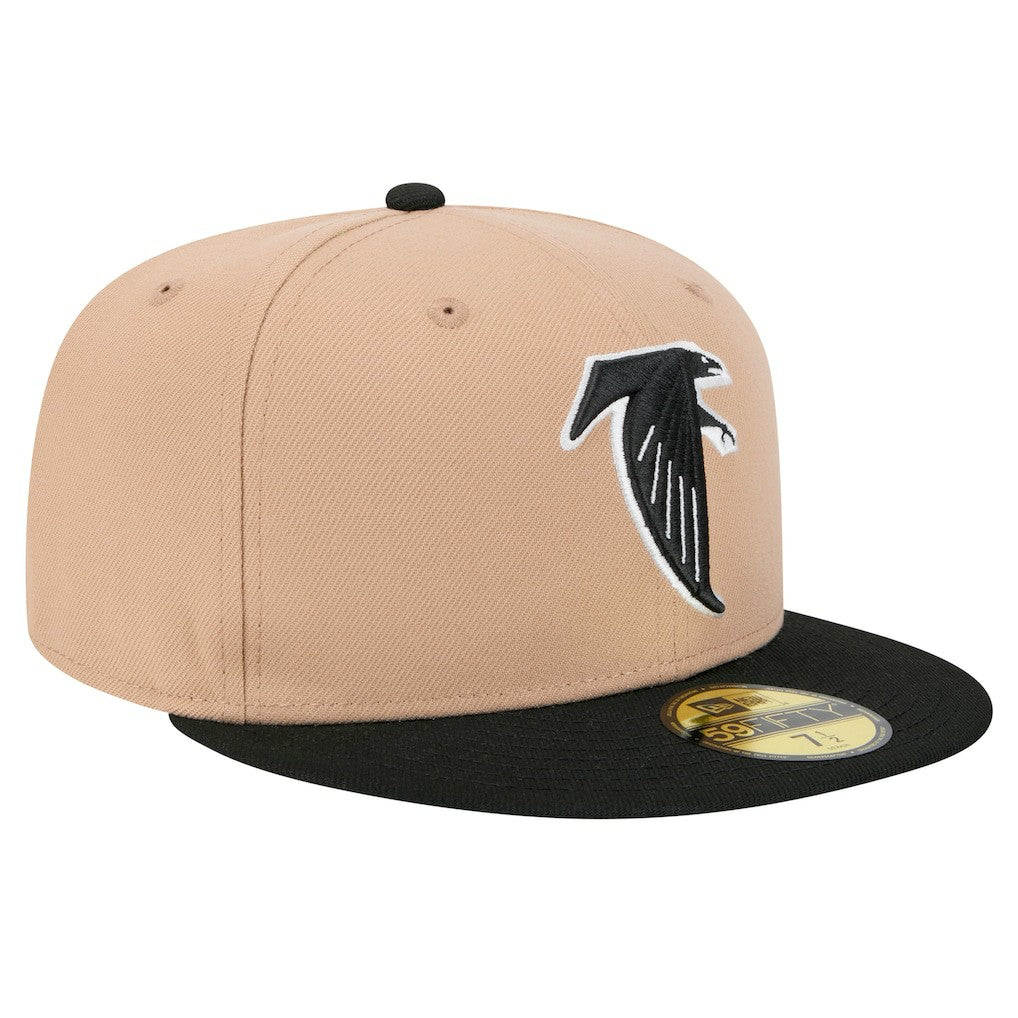 Atlanta Falcons New Era Throwback Logo Main 59FIFTY Fitted Hat - Tan outlet