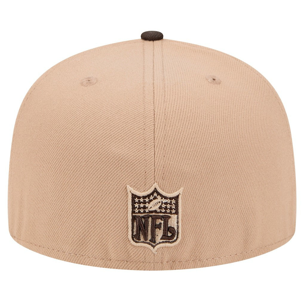 Cleveland Browns New Era Throwback Logo Main 59FIFTY Fitted Hat - Tan cheap